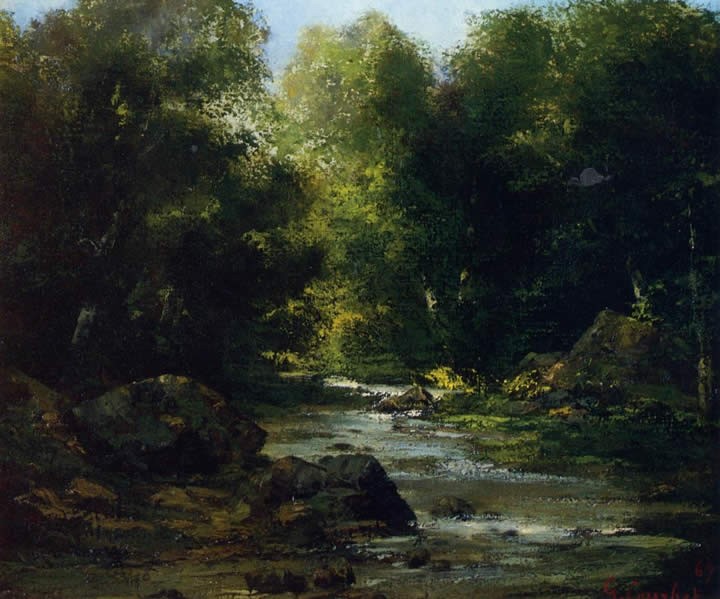 Gustave Courbet River Landscape